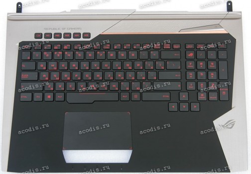 Keyboard Asus G752VM-1A чёрный окантовка русифицированная (90NB0D61-R30RU0)+Topcase