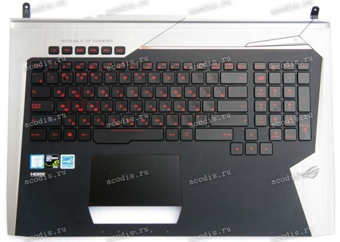 Keyboard Asus G752VL черно-серый русифицированная (13NB09Y0AP0421)+Topcase