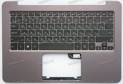 Keyboard Asus UX305CA-1A серо-фиолетовая, русифицированная  (90NB0AA1-R31RU0)+Topcase