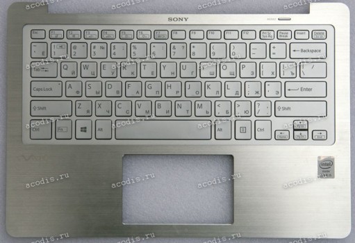 Keyboard Sony SVF13N серебристый металл русифицированный (149267131RU)+Topcase