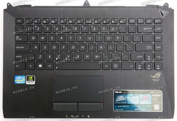 Keyboard Asus G46V чёрный матовый русифицированный (13GNMM1AM010-1, 13N0-N8A0601) +Topcase