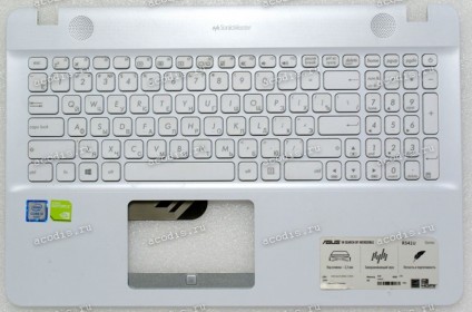 Keyboard Asus R541U белая русифицированная (13NB0CG2AP0311, 13N0-ULA0M11)+ Topcase