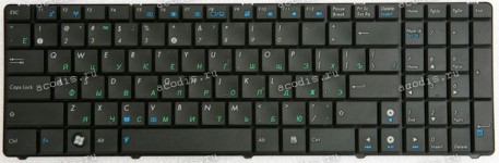 Keyboard Asus K50*, K51*, K60*, K61*, K62*, K70*, K72*, P50, X50*, X51*, X5*, X70I, F90 (Black/Matte/RUO) чёрная матовая русифицированная (04GNV91KRU00, MP-07G73SU-5283, 0KN0-EL1RU0, 09282017543)