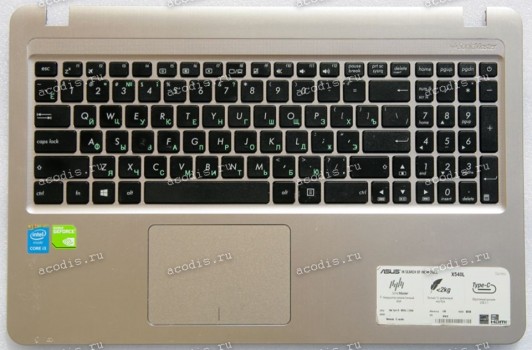Keyboard Asus X540L золотистый русифицированная (39XKATCJN00)+ Topcase