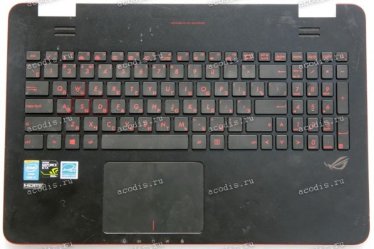 Keyboard Asus GL551 чёрный матовый русифицированная (13NB05T1P19011, 13NB06R2AM0311, 13NB06R2AM0301)+ Topcase