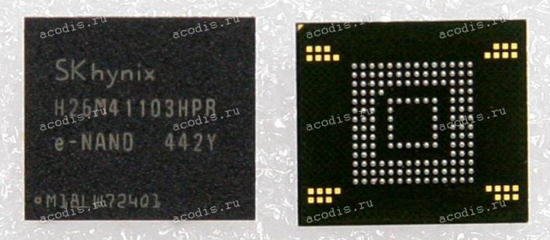 Микросхема SKHynix H26M41103HPR 8GB 64Gb MLCx1 NAND FLASH 11.5*13-TFBGA153 (Asus p/n: 03100-00123900) eMMC NAND Flash 64Gb MLC x 1 NEW original