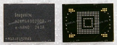 Микросхема SKHynix H26M64002DQR 32GB 64Gb MLCx4 NAND FLASH 12*16-TFBGA169 (Asus p/n: 03100-00021000) eMMC NAND Flash