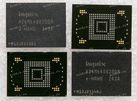 Микросхема SKHynix H26M64002DQR 32GB 64Gb MLCx4 NAND FLASH 12*16-TFBGA169 (Asus p/n: 03100-00021000) eMMC NAND Flash NEW original