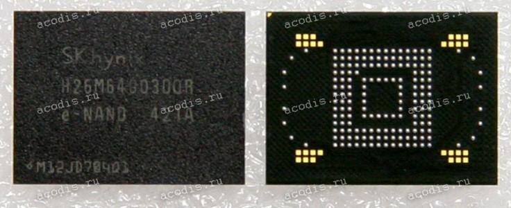 Микросхема SKHynix H26M64003DQR 32GB 64Gb MLCx4 NAND FLASH 12*16-TFBGA169 (Asus p/n: 03100-00025200) eMMC NAND Flash 32GB NEW original