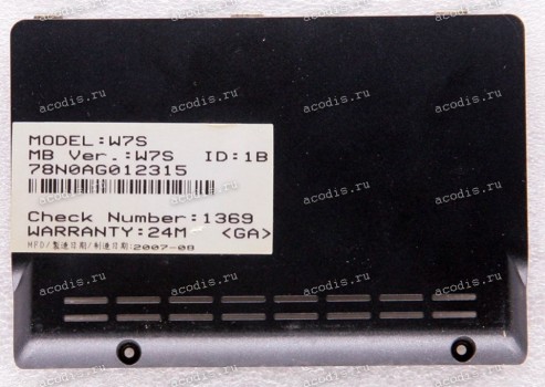 Крышка отсека HDD Asus W7S (78N0AG012315)