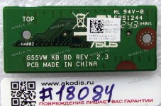 Sub board (Connector board) Asus G55VW (p/n 90R-NB7CB1000Y) REV2.3