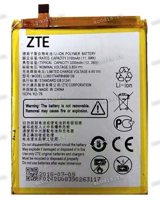 АКБ ZTE Blade V9 (3,85v 3100mAh 11,9Wh) Li3931T44P8h806139, ориг разб