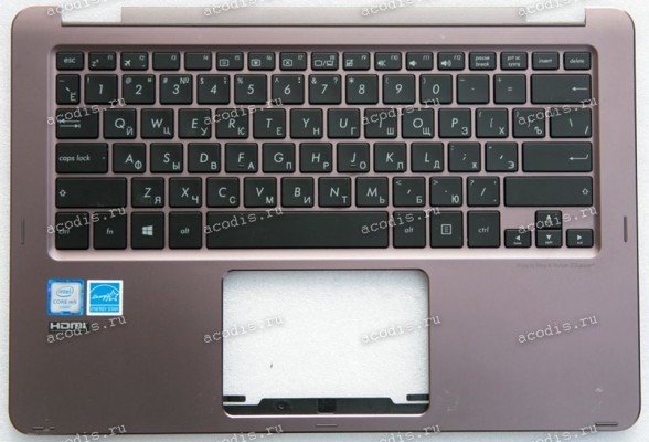 Keyboard Asus UX360C Zenbook сиреневый русифицированная (13NB0BA2AP0201, 3BBKDTCJN30)+Topcase