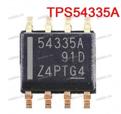 Микросхема Texas Instruments TPS54335A, TPS54335ADDAR SOP8 SO-8 DDA 4.5-V to 28-V Input, 3-A Output, Synchronous
Step-Down DC-DC Converter