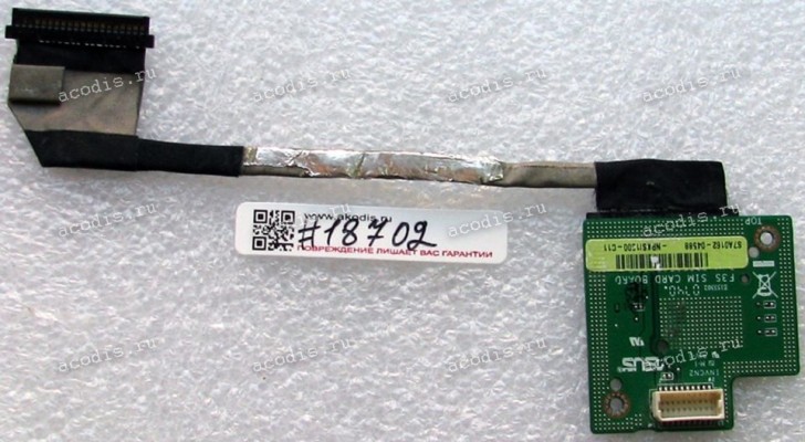 SIM CARD board & cable Asus F3K (p/n S770016-04633 NPKSI1000-C11)