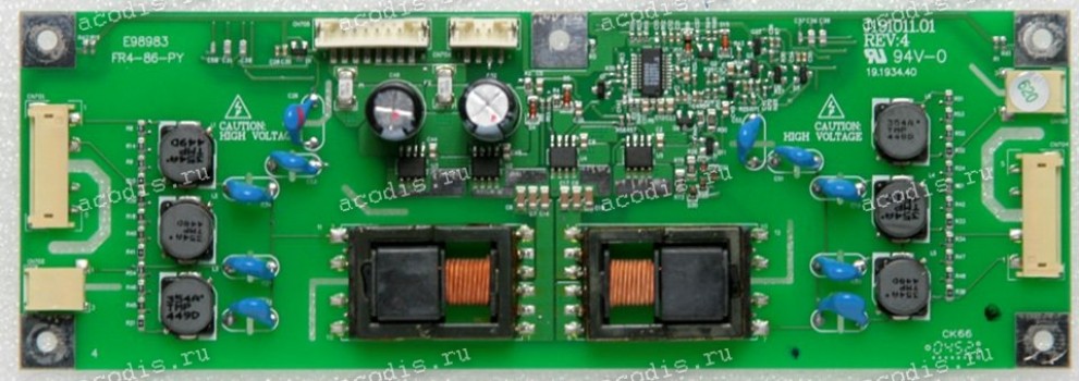 Inverter board NEC LCD1980SXI-BK (E98983) (FR4-86-PY)  (JB090164 PWB-MAIN FW) (LM190E02-B4) (J19I011.01) REV.4