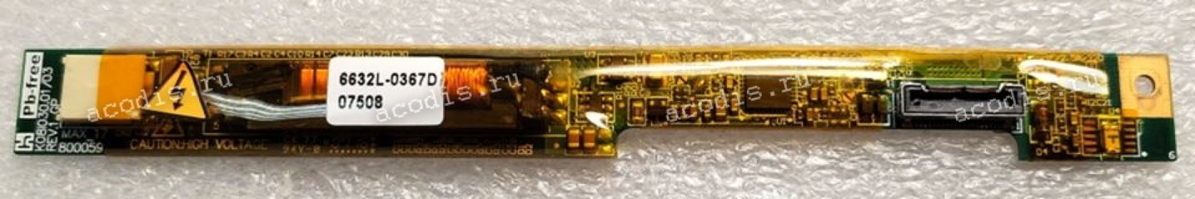 Inverter board Dell XPS M1330 13.3" Inspiron E1705 (p/n 6632L-0367D) K08I030.01/03 REV:1 GP Inverter board Dell XPS M1330 13.3" Inspiron E1705 (p/n 6632L-0367D) K08I030.01/03 REV:1 GP
