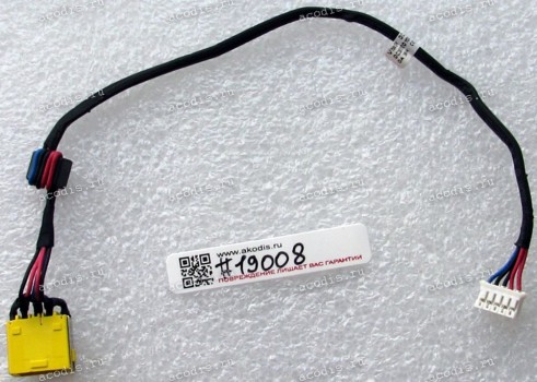 DC Jack Lenovo IdeaPad G400, G405, G490, G500, G505, G510 (p/n DC30100OY00, VIWGR) + cable 260 mm + 5 pin