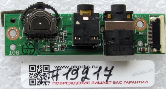 Audio board Asus W5F (p/n: 60-NHAAD1000-A01 R2.0)