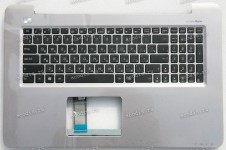Keyboard Asus X756UA-3C, X756UB, X756UJ, X756UQ, X756UW, X756UX серебристая русифицированная (90NB0A03-R30201)+ Topcase