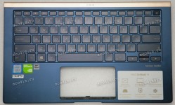 Keyboard Asus UX433FN ZenBook 14 синий русифицированный (13N1-60A0J31, 13N1-60A0321, 9Z.NFKLN.001 )+ Topcase