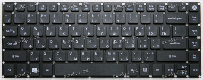 Keyboard Acer Aspire A114-31, A114-32, A314-21, A314-31, A314-32, E5-422G K4000, E5-473, E5-474G, E5-475G, E5-491G (6B.GQAN7.02) черная русифицированная
