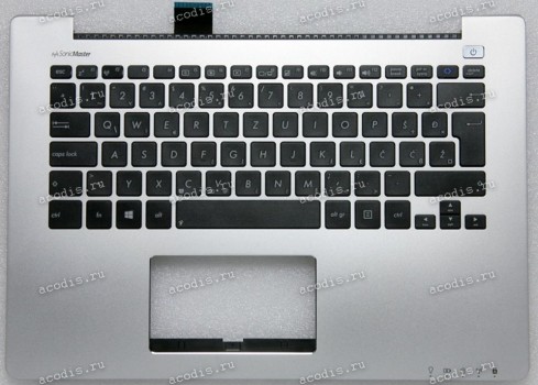 Keyboard Asus S300, S300C VivoBook серебристая нерусифицированная, словения (13NB00Z1AM0521, 13N0-P5A0322)