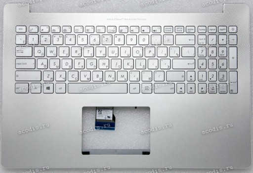 Keyboard Asus N501VW-1A серебристый металл, русифицированный (90NB0AU1-R33RU0)+ Topcase