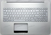 Keyboard Asus N552VW, N552VX-1A серебристый металл, русифицированная (90NB09P1-R31RU0)+ Topcase