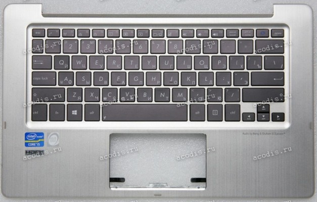 Keyboard Asus TX300CA серебристый, чёрная клавиатура (13N0-NYA0311, 13NB0071AM0611)+ Topcase