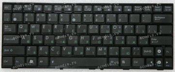 Keyboard Asus eeePC T101MT русифицированная, чёрная матовая в глянцевой рамке (V103662DS1, 04GOA1L2KRU00-1, 0KNA-1L1RU01)