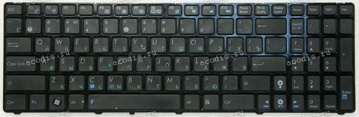 Keyboard Asus G51, G51J, G51Jx, G51V, G51Vx, G53, G53Sx, G53Sw, G53Jw, G60, G60J, G60Jx, G60V, G60Vx, G72, G72Gx, G72Jh, G73, G73Sw, G73Jh, G73Jw, K52, K52D, K52De, K52Dr, K52Dy, K52F, K52N, K52J, K52Jb, K52Jc, K52Je, K52Jk, K52Jr, K52Jt, K52Ju, K52Jv, K5