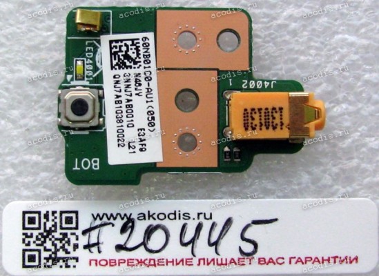 Power button & subwoofer board Asus N46JV (p/n: 60NB01C0-AU1(050)) REV:2.0