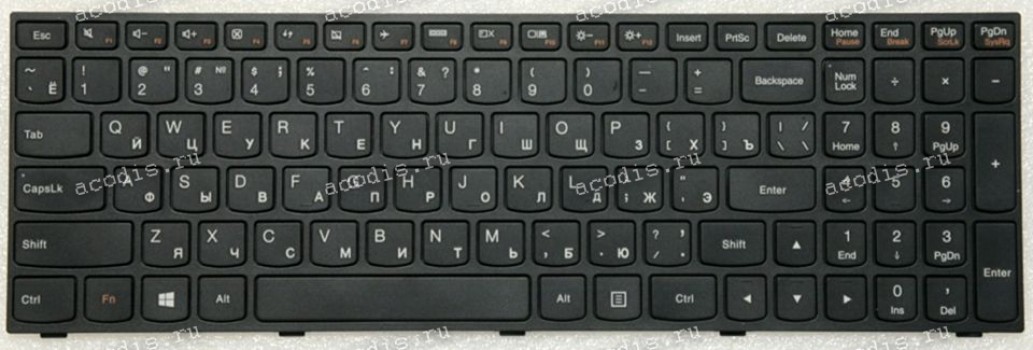 Keyboard Lenovo IdeaPad G50-30, G50-70, G50-70A, S500, Z50-70, Z50-75 черная матовая (25214736, 25214766, MP-13Q13SU-686)