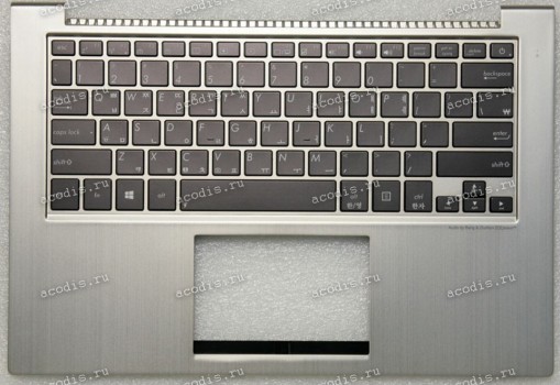Keyboard Asus UX32V серебро (13GNP01AM052-1, 13N0-MYA0421) + Topcase
