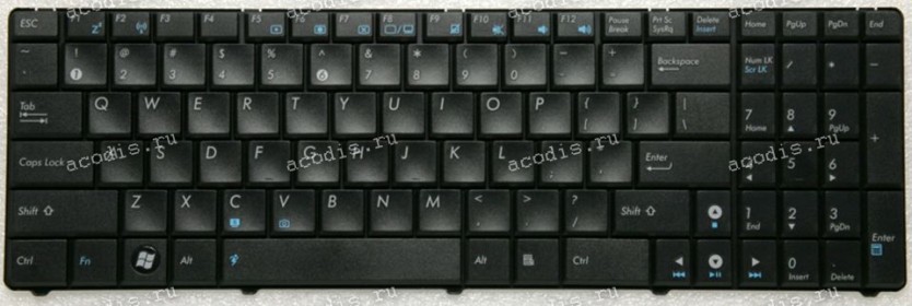 Keyboard Asus Asus K50 нерусифицированная, чёрная (04GNV91KUS00-1 )