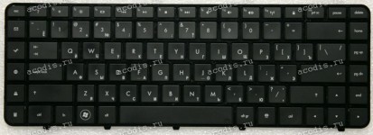 Keyboard HP Pavilion dv6-3000 русифицированная,  чёрная, рамка глянец (641499-251, AELX8700310,  594597-251)