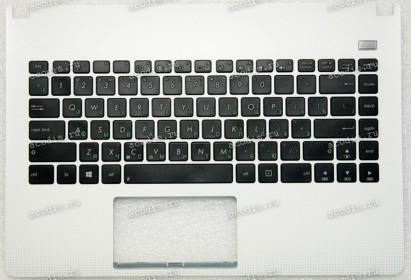 Keyboard Asus X401U-1B чёрная матовая, белый topcase (13GN402AP0201, 90R-N402K1J80U) + Topcase