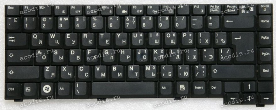 Keyboard Fujitsu Siemens Amilo pi 2530, pi2550 чёрная матовая, русифицированная (K012627E1)