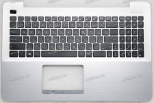 Keyboard Asus X550QG-1B, X555QG-1B серебристый металлик, русифицированная (90NB0D42-R31RU0, 13N0-R7A0A13, 13NB0622AP0312)+ Topcase