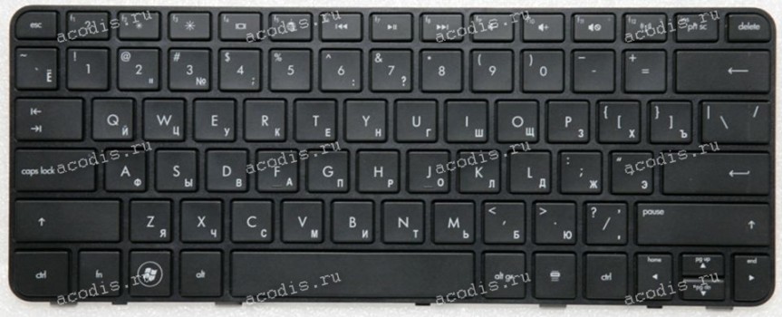Keyboard HP Pavilion dm1, dm1-3000 чёрная матовая, русифицированная (626389-251, SG-45100-XAA, 635318-251)