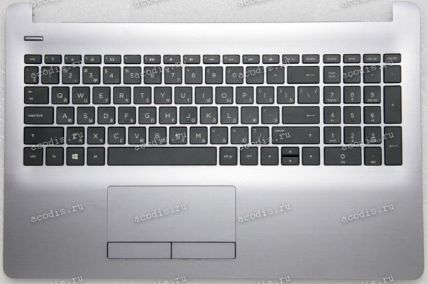 Keyboard HP 250 G6, 255 G6, 15-bs, 15-bw серебристый металлик, русифицированная (929904-251, AM204000110, 54214370, PK132041E05, BGNKEA1M2BNAZE, 7H1950, 71NFE332045, AP204000622, 7J1910, NSK-XDCSC, 9Z.NE1SC.C0R, 920-003388-02RevA, TM-03320-003) + Topcase