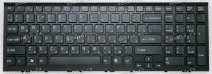 Keyboard Sony VPC-EE, VPCEE2E1R, VPCEE3E1R, VPCEE4M1R, VPCEE4E1R, черная с рамкой  (148915771, AENE770020)