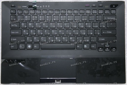 Keyboard Sony VPC-SB1 чёрный, матовая, русифицированная (A1844047E, 045-0011-129, 9Z.N6BLF.101)+Topcase