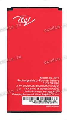 АКБ ITEL IT5630 (3.7V 3900mAh 14.43Wh 1ICP7/43/86) BL-39Fl, BL-39FI new ориг