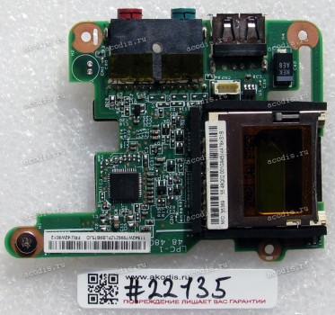 USB & Audio & CardReader board Lenovo ThinkPad X200, X200s, X200T (p/n FRU 42W8012)