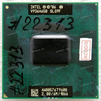 Процессор Socket P (PGA-478) Intel Core 2 Duo T9600 (p/n: SLG9F) (2.80GHz=266MHz x 10,5, 2Mb, 45nm