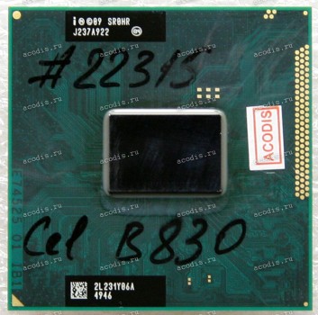 Процессор Socket G2 (rPGA988B) Intel Celeron B830 (SR0HR) (2*1.8 GHz, 2*256KB L2, 2MB L3 , HD Graphics (6 EUs) 650–1050 MHz, 32nm, 35 W, DMI 2.0)