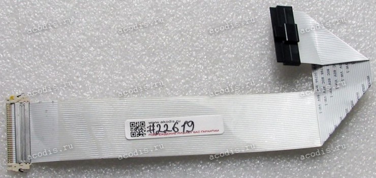 LCD LVDS FFC шлейф мониторный обратный 30 pin, шаг 1.0 mm, длина 240 mm, с замками с двух сторон