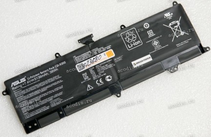 АКБ Asus F201E, F202E, VivoBook Q200, S200E, X201E, X202E 5136 mAh, 38Wh (C21-X202)